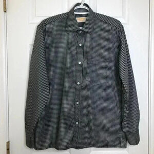 Black  & White Dress Shirt Size Large